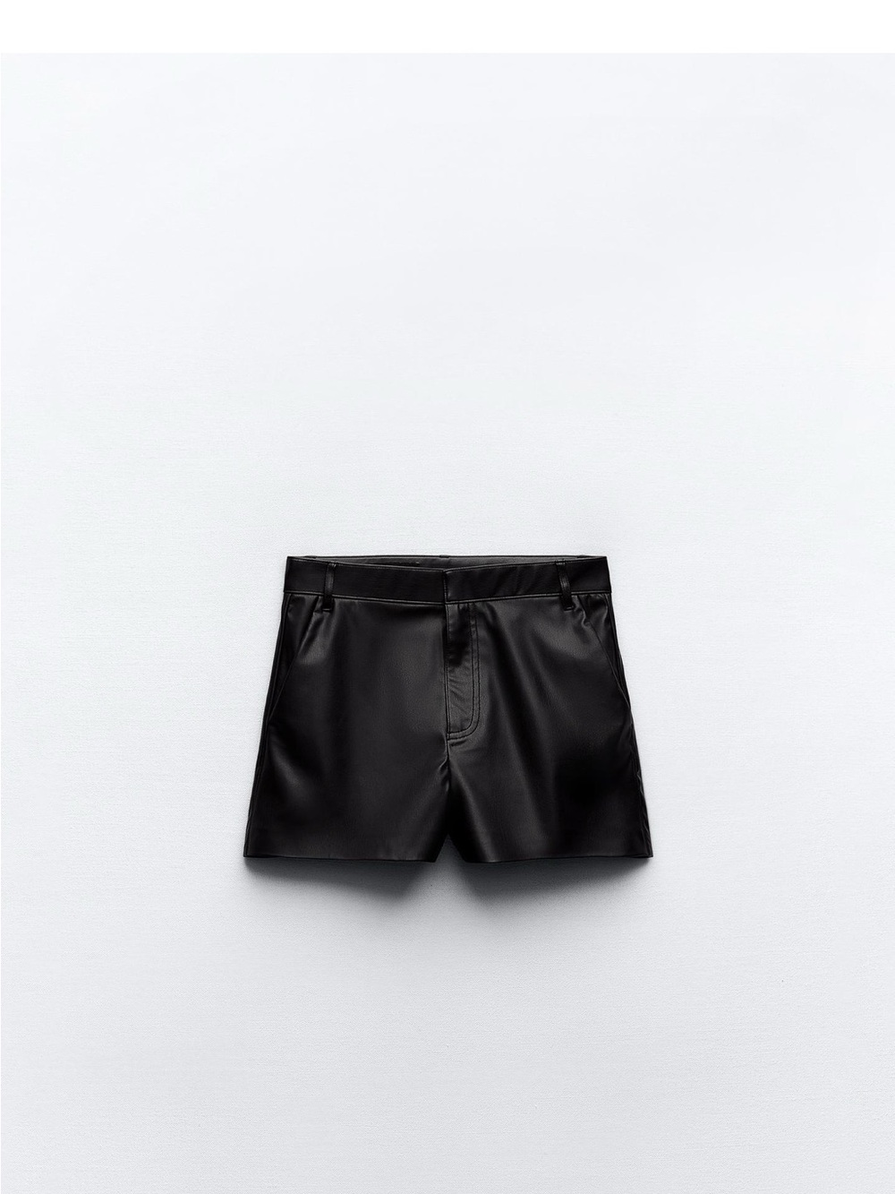 Zara Black Faux Leather Women's Shorts